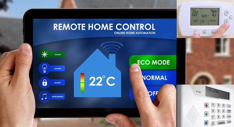 automated home tablet thermostat and security system
