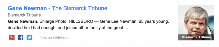 gene newman north dakota obituary