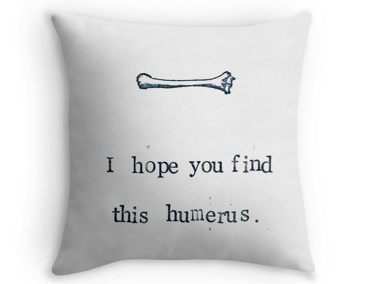 humerus bone throw pillow