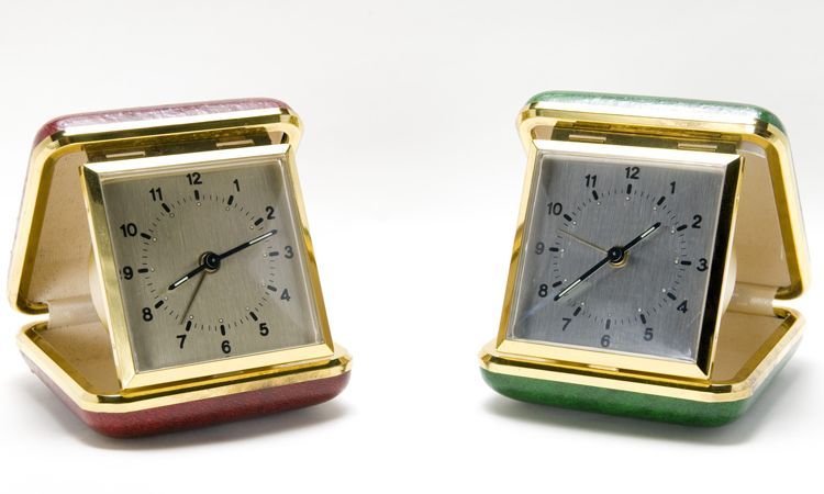 vintage travel clocks