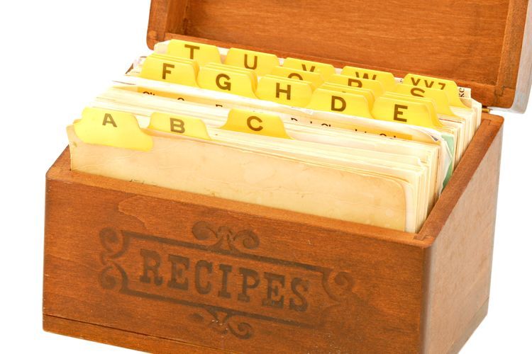 wood recipe box