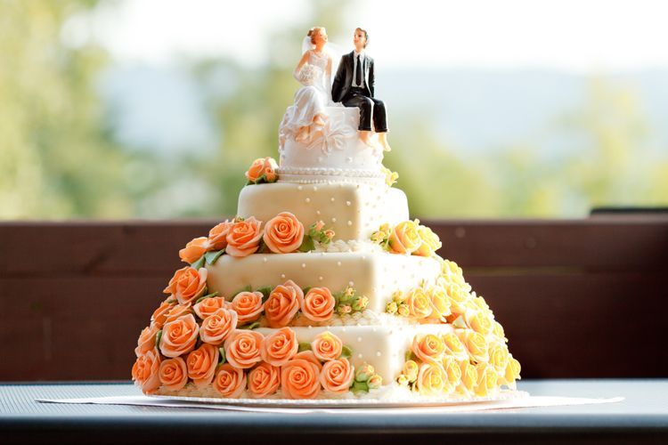 wedding cake bride groom topper