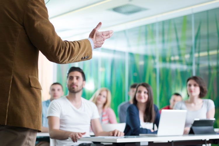 professor teaching a class