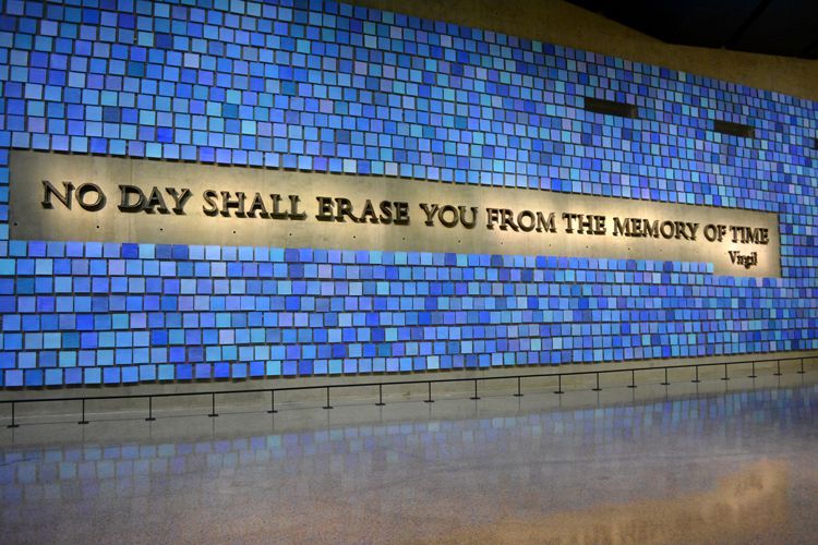 9/11 virgil quote memorial hall national memorial museum at ground zero