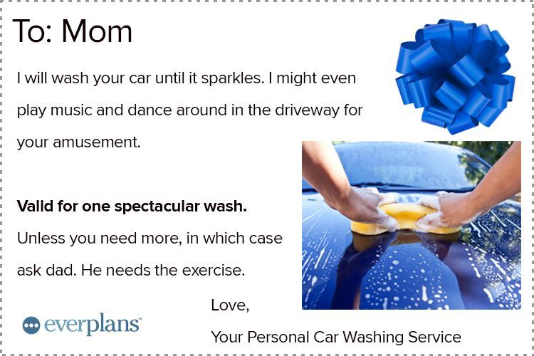 mothers day card teen car wash