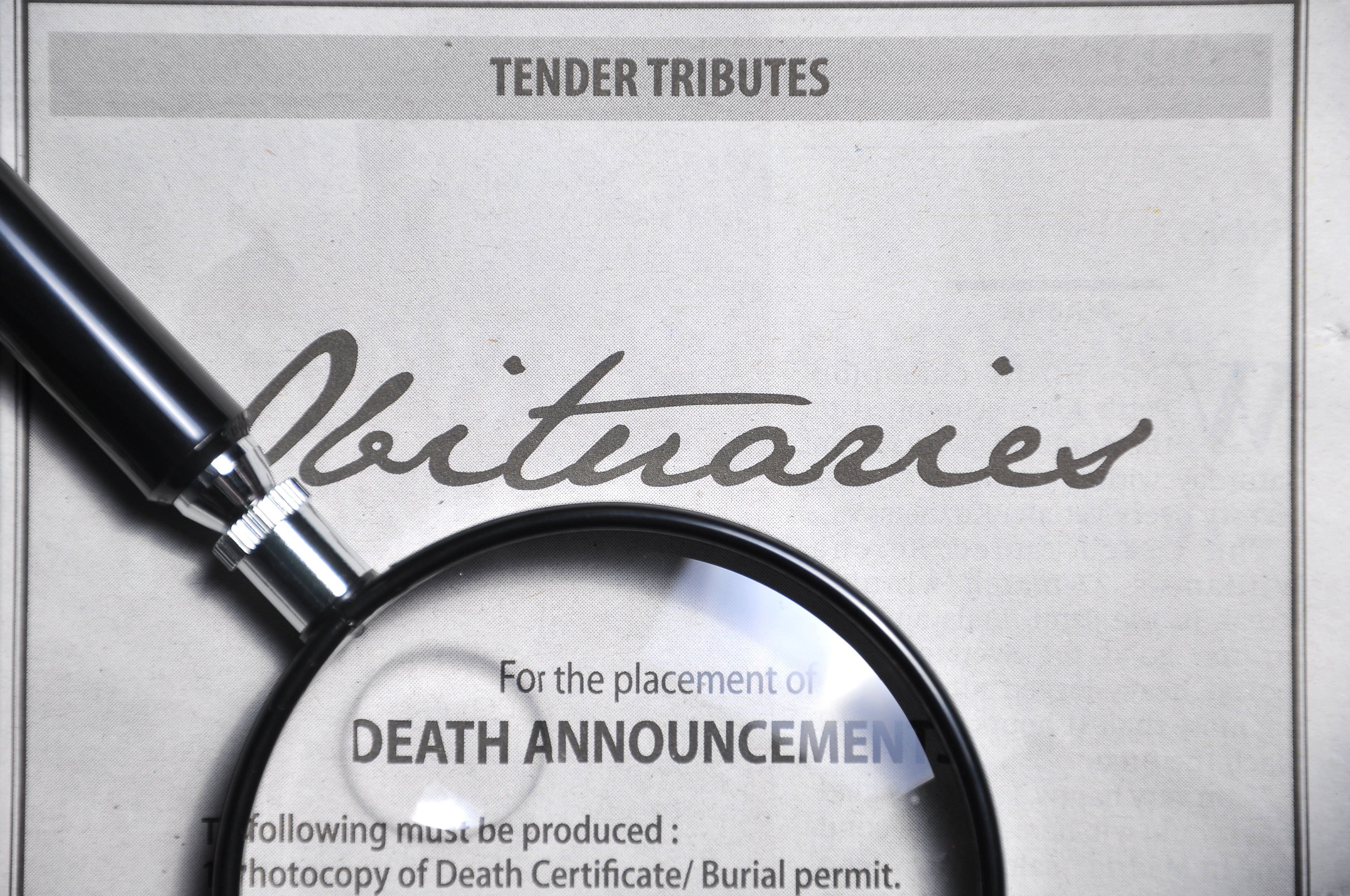 Guide: Filing A Death Notice Or Obituary | Everplans