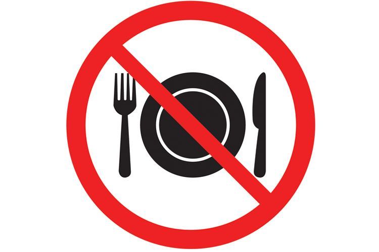 no eating