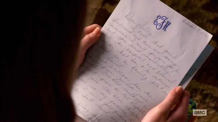 mad men letter from betty