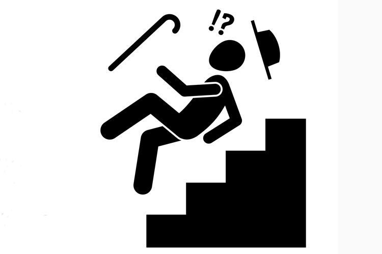 tripping on stairs