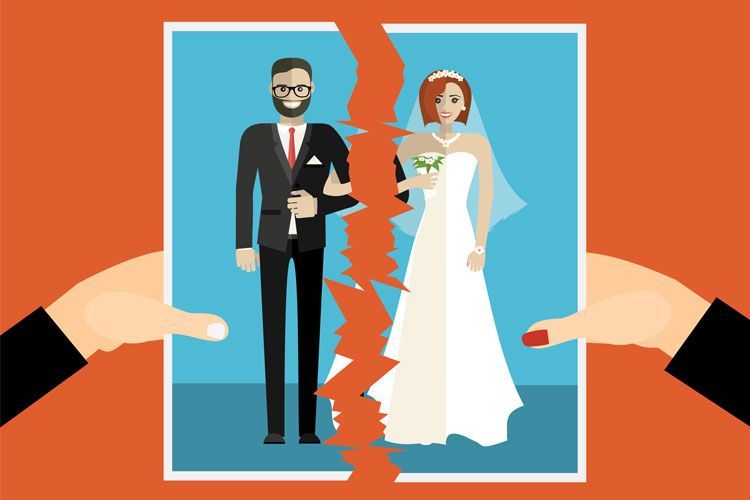 divorce torn photo illustration
