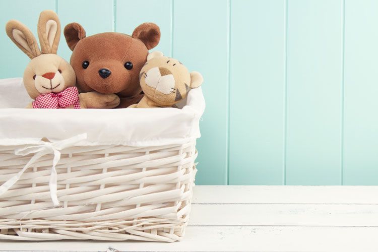 stuffed animal basket