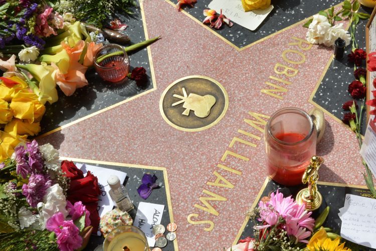 Robin Williams walk of fame star memorial