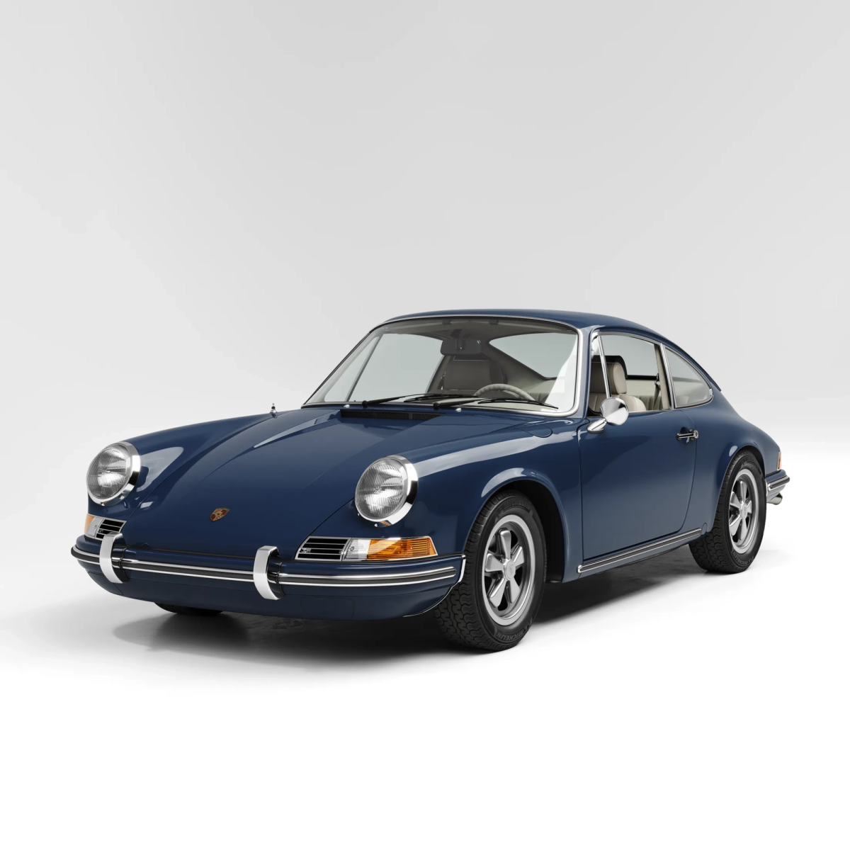Dark blue air-cooled Porsche 911