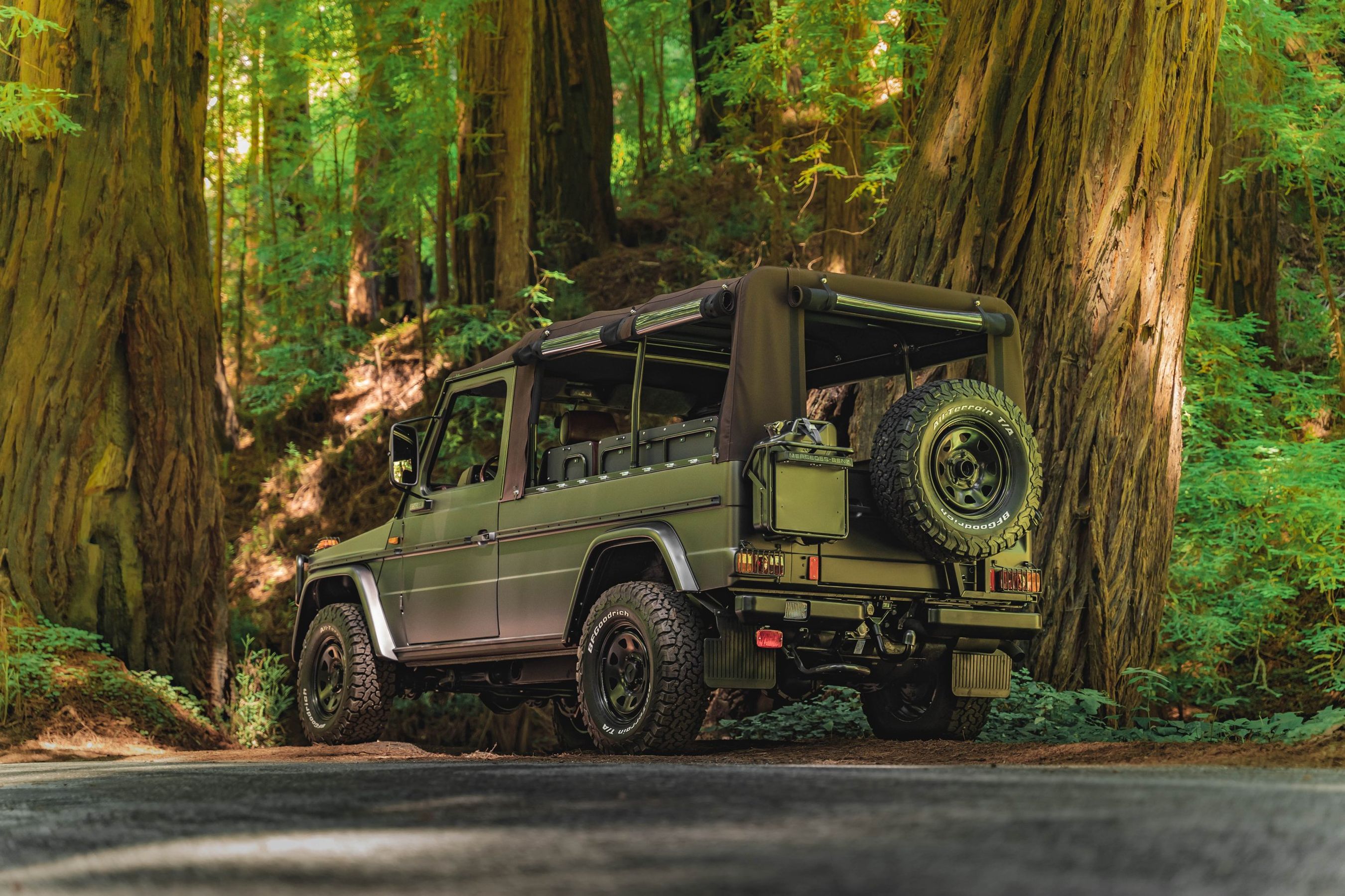 Classic Banyan G-Class on a forest road