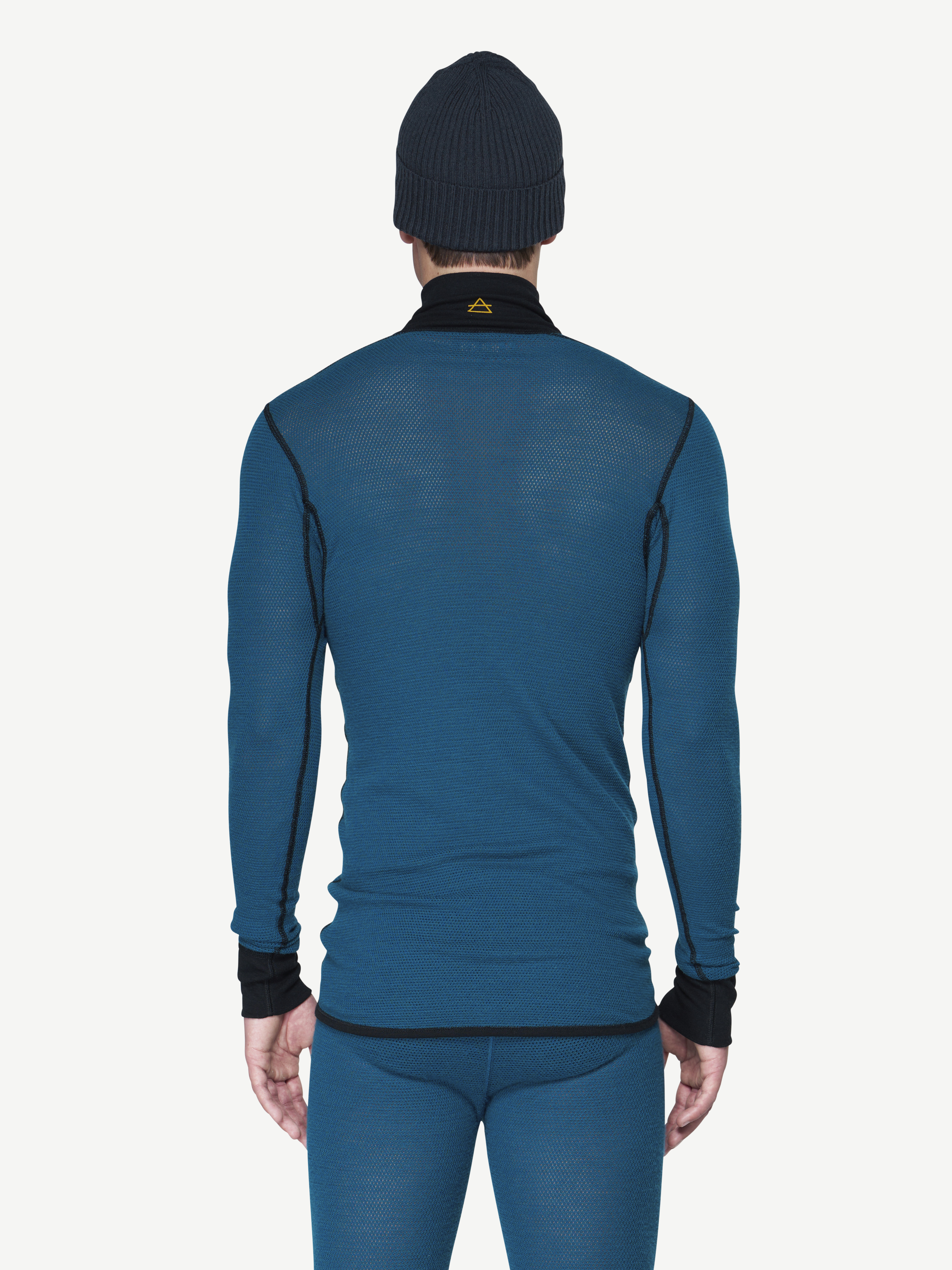 Wool Mesh 190 Zip Neck Man