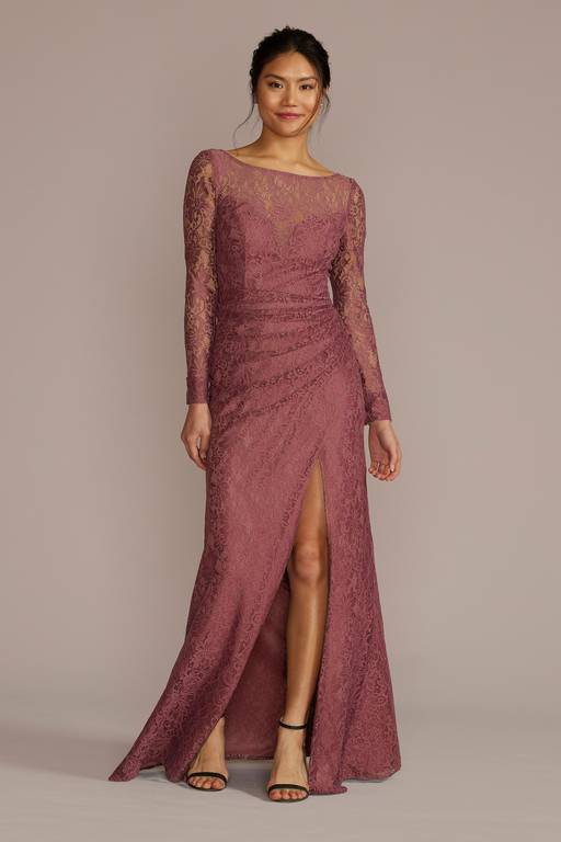 long lace bridesmaid dress Charming Two Pieces Lace Top Tulle A-Line Sleeveless Long Bridesmaid D Dairy Bridal