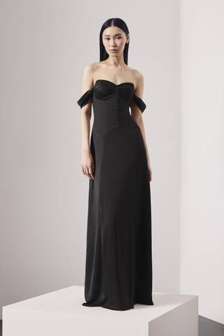 david's bridal black satin bridesmaid dresses Black Bridesmaid Dresses