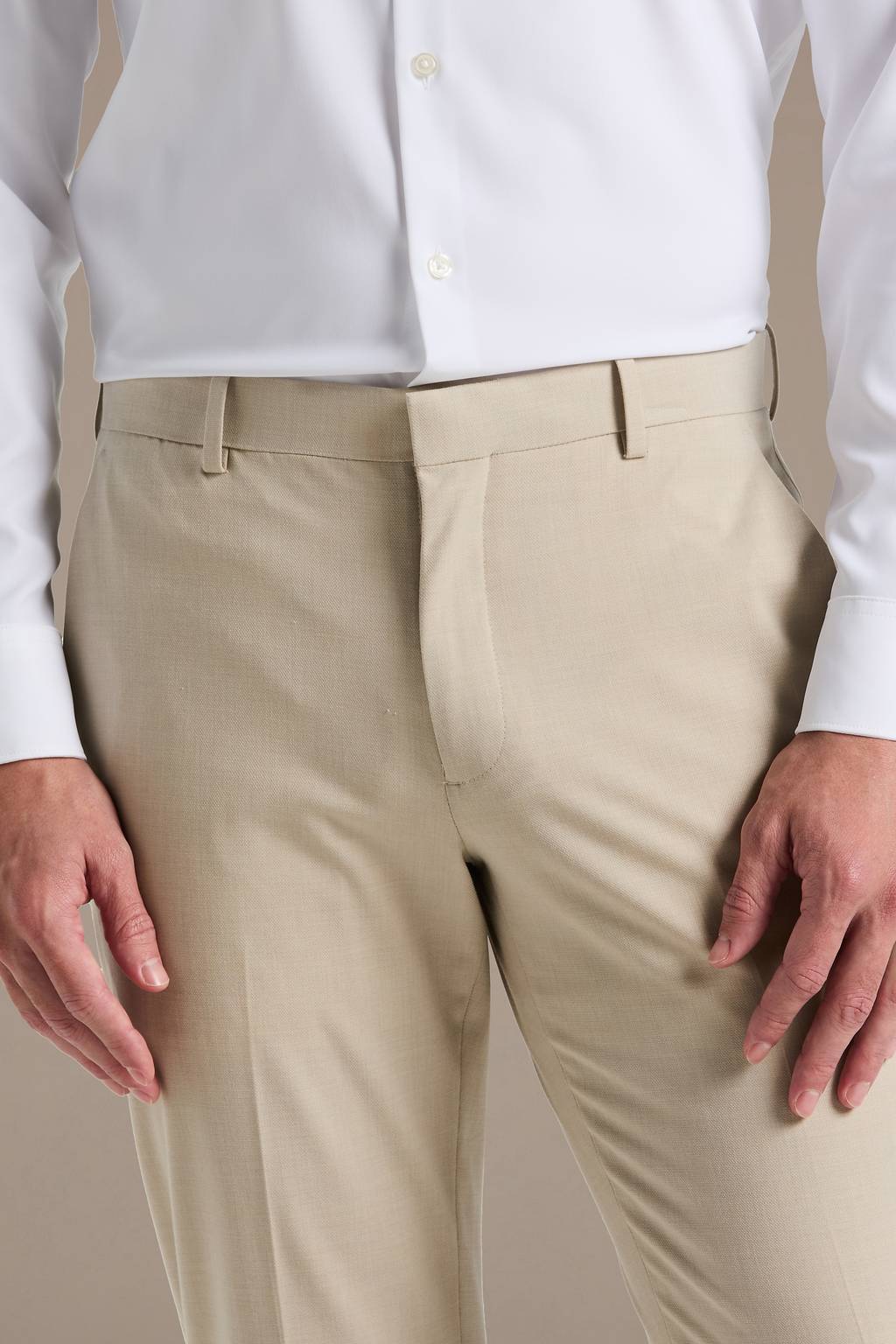 men's khaki dress pants slim fit Slim Khaki Stretch Suit Pant
