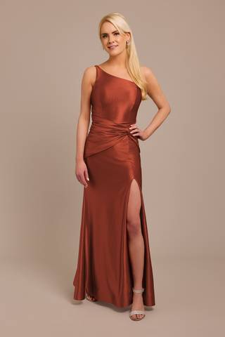 cinnamon color bridesmaid dresses Azazie Aqua