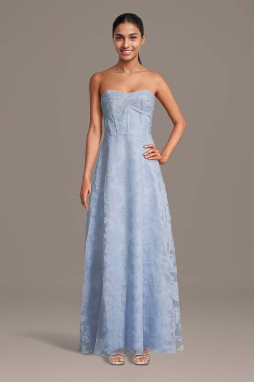 corset organza dress Ivory Cascade Layered Organza Corset Gown