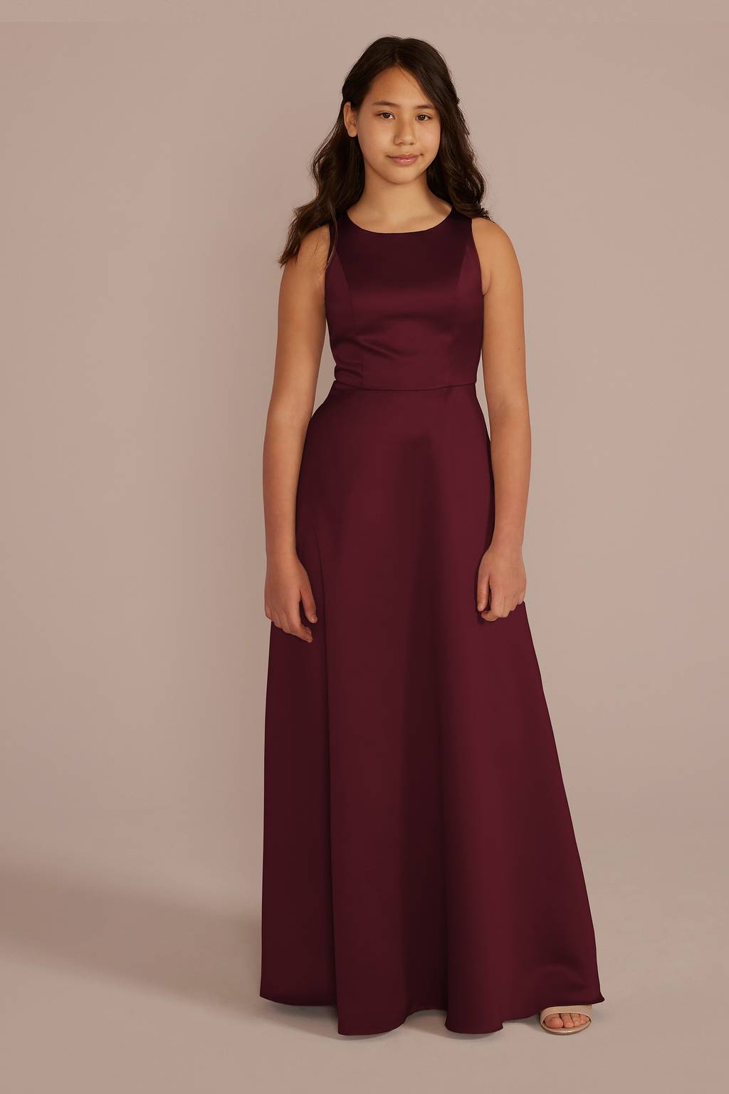 maroon junior bridesmaid dresses Burgundy Bridesmaid Dress Chiffon Size Medium