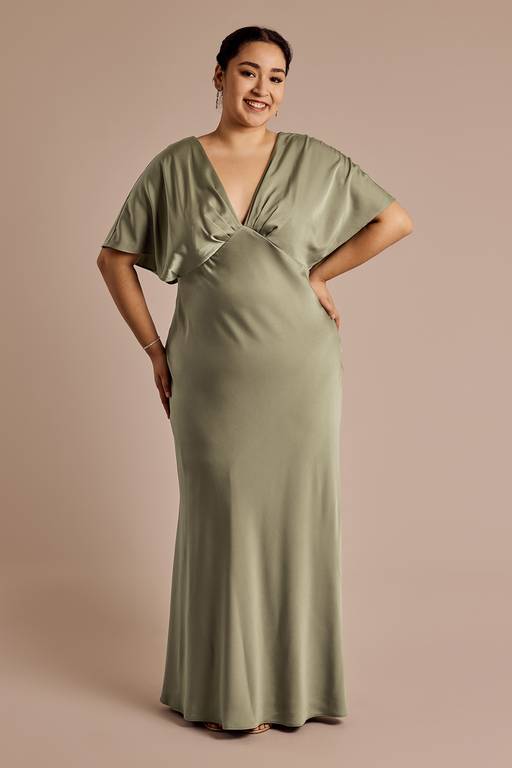 fashionable v necks dress sets Green V-Neck Pyjama Suit Perfect for special occasions or elevated everyday style. SL Fashions Petite Bolero V-Neck
