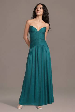 galina signature bridesmaid dress Sculpting Satin Off-the-Shoulder Bridesmaid Dress
