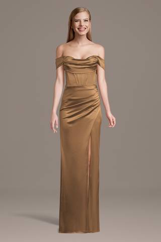 brown dress bridesmaid KissProm A-Line Chiffon Long With Slit in Espresso, Espresso / 30 Discover the perfect blend of elegance and comfort with our A Chocolate Brown Bridesmaid Dresses One