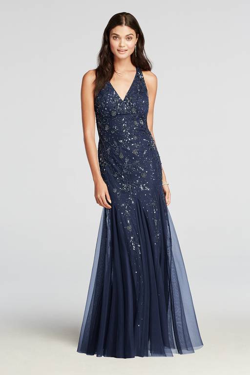 david's bridal navy blue prom dress The Shoulder David's Bridal Navy Blue Long Dress Prom Dress David's Bridal L (12-14) Like New Mercari