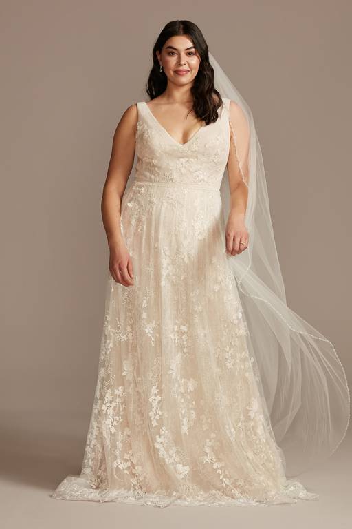 plus size rose gold dress La Divine CC0389C With its lace x-plaid comb Daughter:18-24 months L'AGENCE Sayla Silk Gown