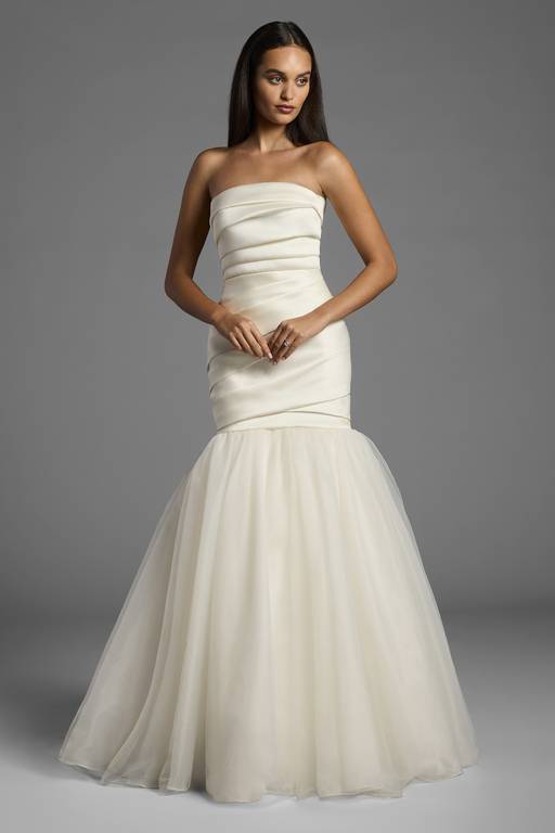 white by vera wang organza trumpet wedding dress Vera Wang White, Vw351011 Organza Trumpet Wedding Dress