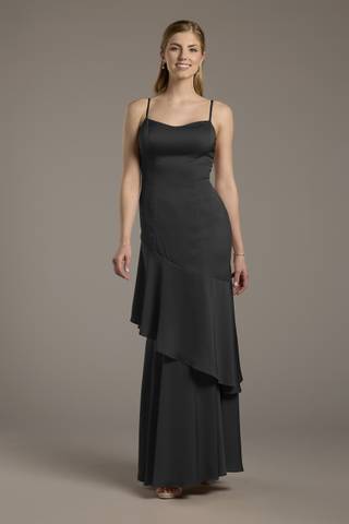 david's bridal black satin bridesmaid dresses Black Bridesmaid Dresses