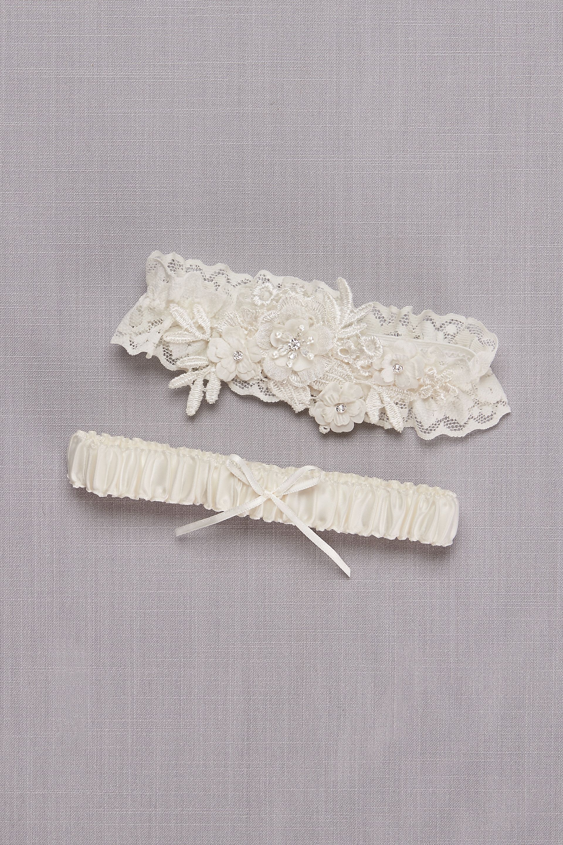 Plus Size Soft Flower Garter Set | David's Bridal