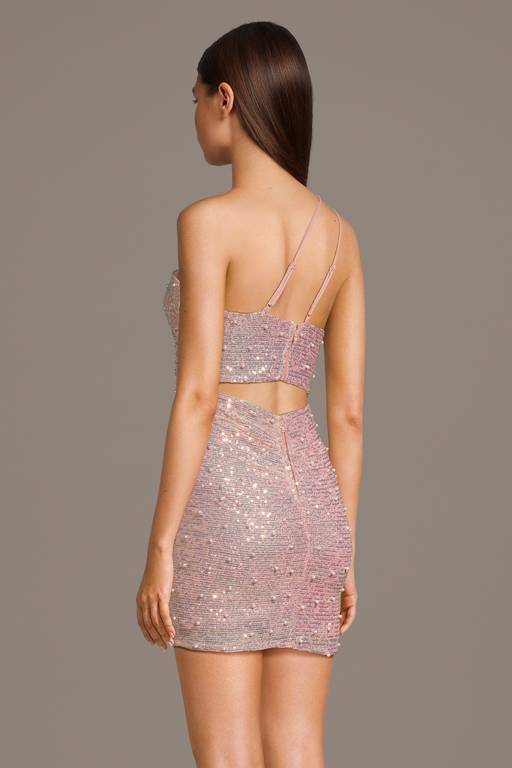 peach love sequin dress Kayleen Peach Sequin Midi Dress Malibu Peach / 2