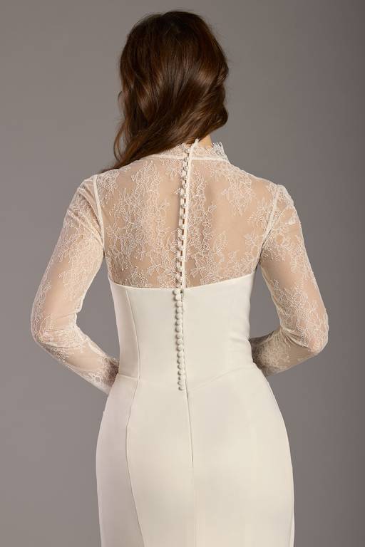 embroidered lace long sleeve dress topper Amazon.com: Bridal Blouse Lace Top  Long Sleeve Wedding Dress Topper White  Bolero Shrug  Elegant Lace Coverup for Gowns  Bridal Gown Toppers  Accessory (XS/S)
