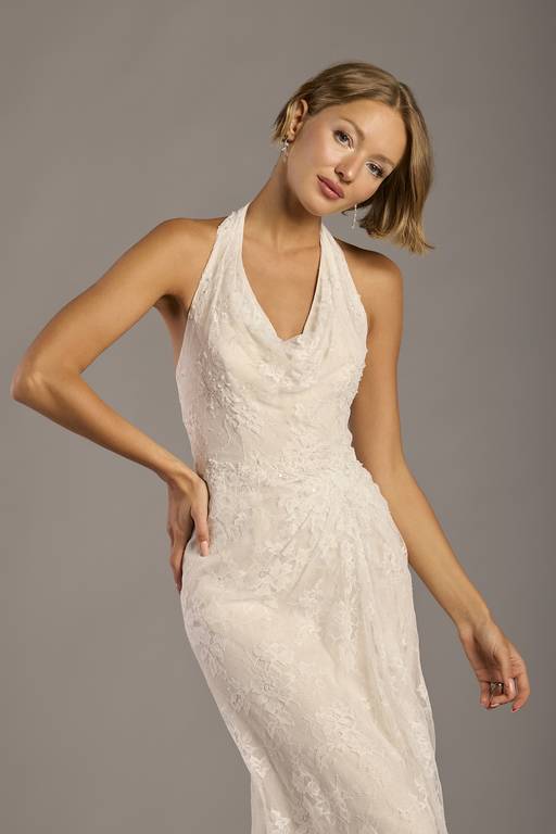 lace halter sheath dress Nataliana Lace Halter Mini Dress | White | Womens