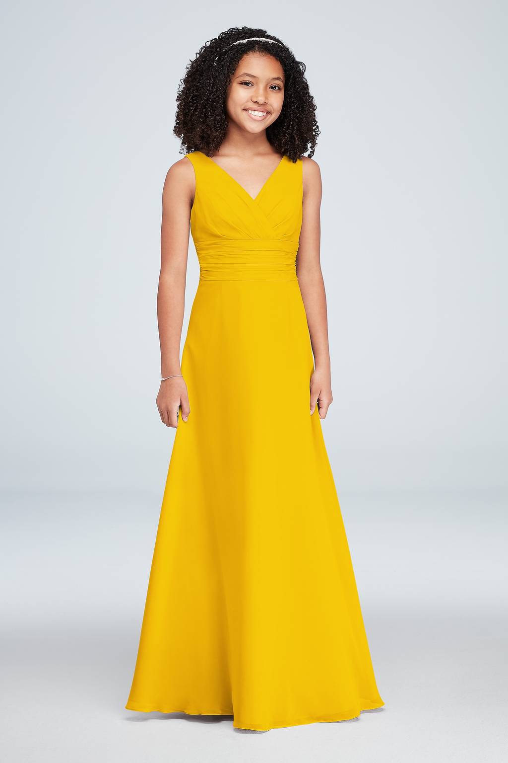david's bridal surplice tank long chiffon bridesmaid dress Surplice Tank Long Chiffon Bridesmaid Dress