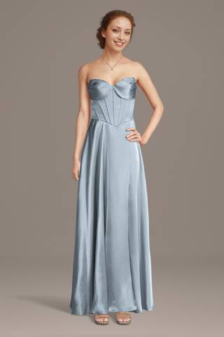blue gray bridesmaid dresses Kennedy Blue Andrea Bridesmaid Dress