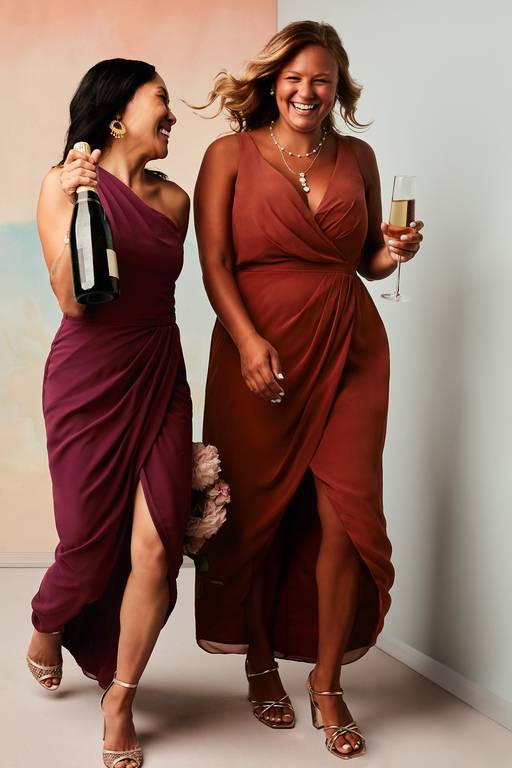 tank draped chiffon tulip hem bridesmaid dress Tank Draped Chiffon Tulip Hem Bridesmaid Dress