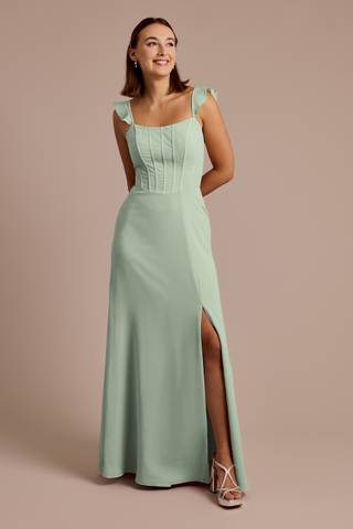 david's bridal green sequin dress Neon Sequin Swirl Tank Sheath Dress