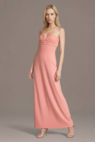View Susana Monaco Strapless Jersey Ankle Length A-Line Dress in all available color and sizes Picture of Strapless Jersey Ankle Length A-Line Dress