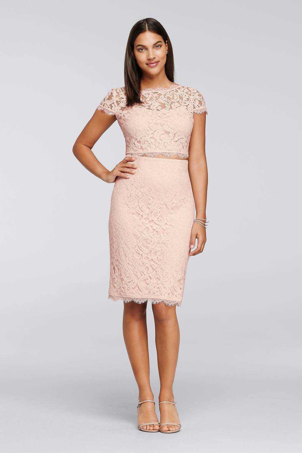 lace dresses with short sleeves Mother of the Bride Dress Style #29134
