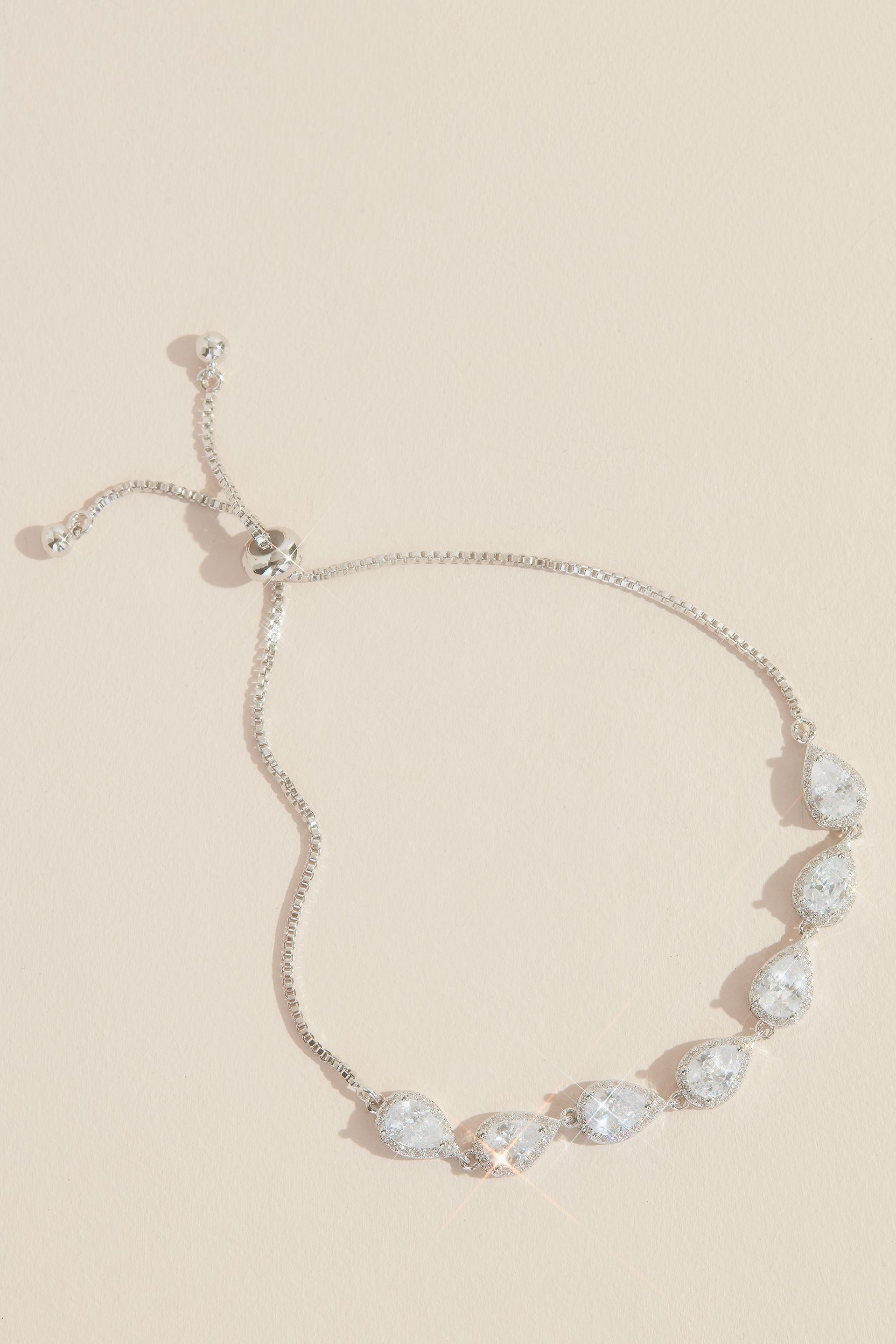 Picture of Teardrop Crystal Chain Bracelet