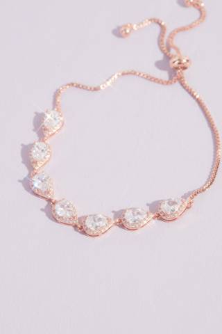 Picture of Teardrop Crystal Chain Bracelet