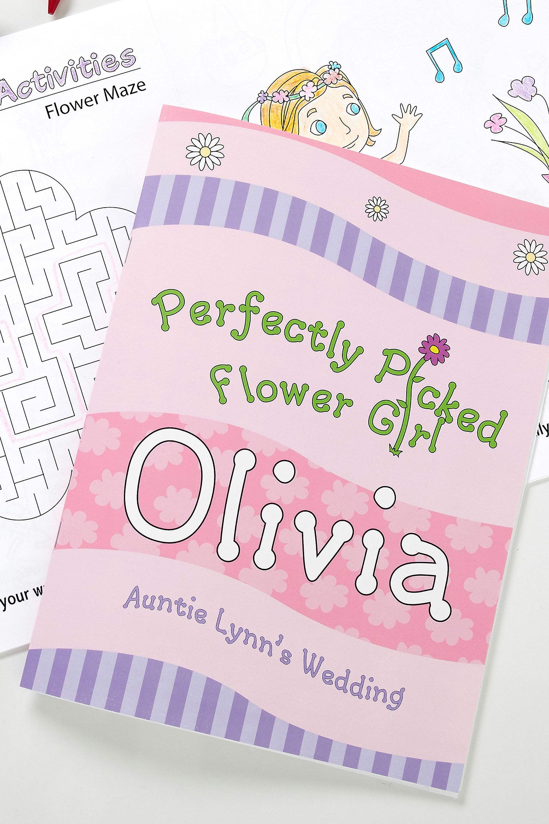 Picture of Flower Girl Personalized Coloring Activity Book