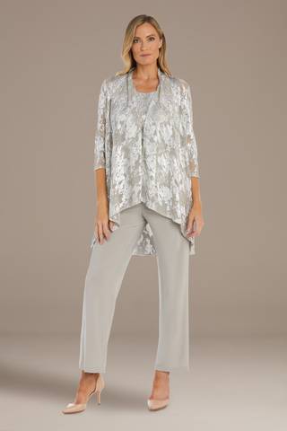 Picture of Three-Piece Metallic Patterned Pantsuit