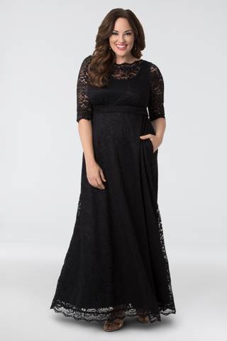 Picture of Leona Lace A-Line Plus Size Gown