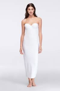 white strapless slip dress Sensational White Mini Dress party and date dress and for many other occasions Strapless Full Length Bra Slip