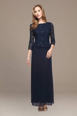 alex evenings mock two piece dress ALEX EVENINGS Embroidered Lace Mock Two-Piece