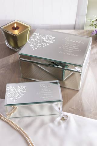 Picture of Engraved Mirrored Storage Box-Small